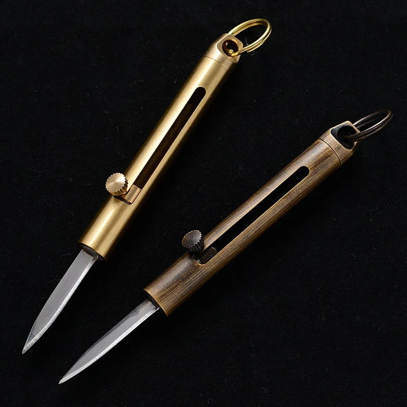 Латунный винтажный мини карманный складной нож Новые CS Go ножи открывалка для писем Портативный Открытый EDC инструмент открытый лагерь выживания