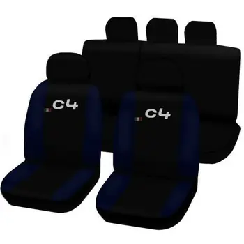 

COPRISEDILI AUTO CITROEN C4 FODERE BICOLORE NERO - BLU SCURO