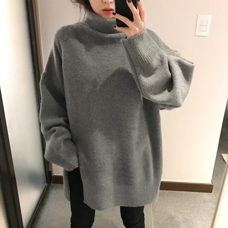 Chandail Femme, джемпер, синий свитер, водолазка, пуловер размера плюс, свитера, Blusas De Inverno Feminina, осень, Ленивый Oaf