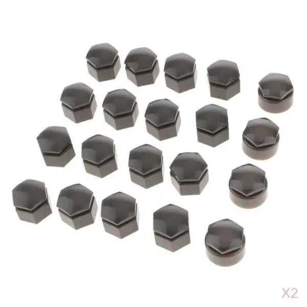 

40Sets 22MM Wheel Nut Covers Lug Nut Center Covers Hub Screw Protector Gray