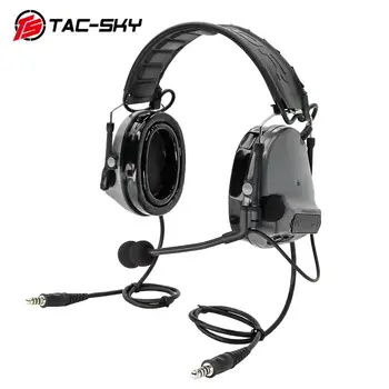 

TAC-SKY Tactical Dual Communication COMTAC Headset COMTAC III Silicone Earmuff Noise Reduction Pickup Hunting Tactical Headset