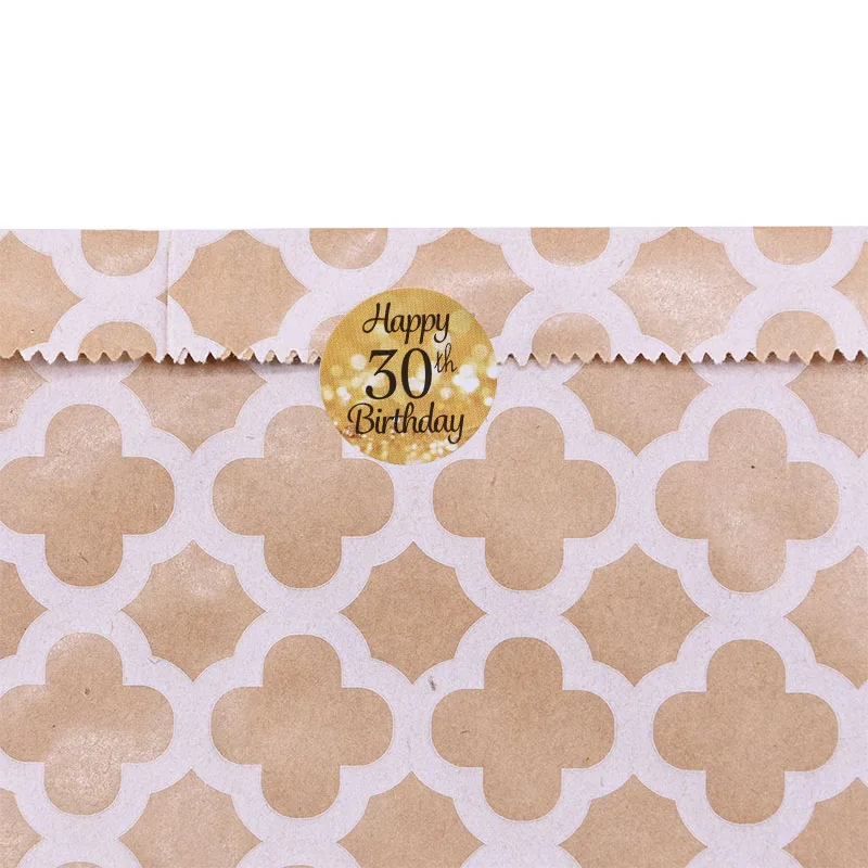 216 шт DIY Подарочная сумка с днем рождения бумажная наклейка-печать бирка на день рождения для взрослых вечерние наклейки для домашней упаковки печенья