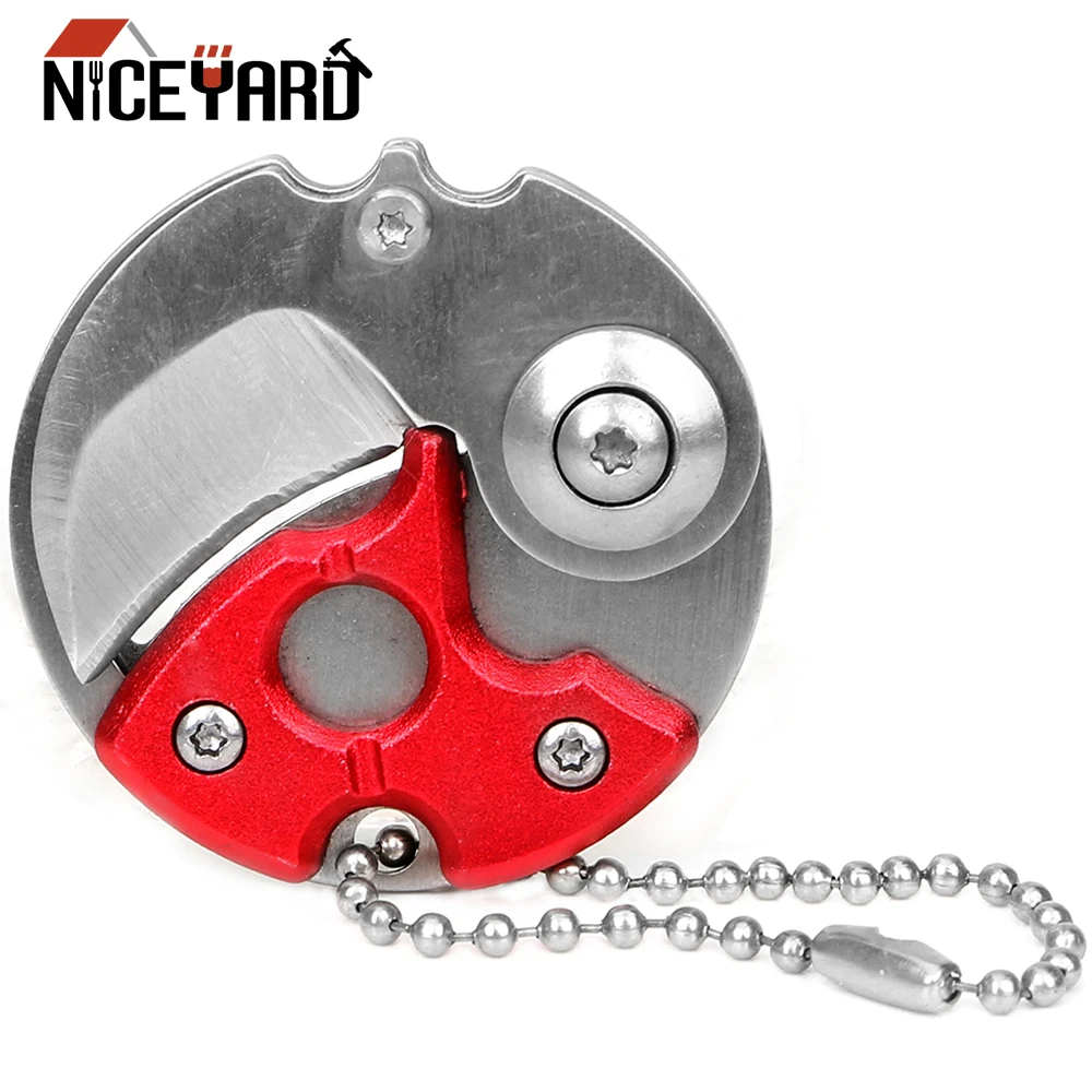 

NICEYARD Pocket Knife Camping Outdoor Survive Tools Keychain Knife EDC Hand Tool Sets Mini Folding Blade Self Defense