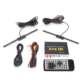 

DVB-T2 Car TV Receiver Tuner Satellite Decoder with 2 Antnenna for European Car digital TV box Receiver for car