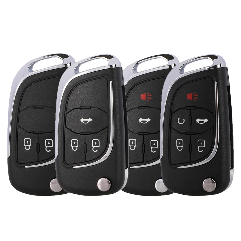 Jingyuqin Modified Flip Remote Car Key Shell For Chevrolet Cruze Epica Lova Camaro Impala 2 3 4 5 Button HU100 Blade | Автомобили и