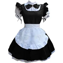 Robe de demoiselle d'honneur Sexy et mignonne à lacets noir et blanc, Costume de jeu de rôle en mousseline transparente, uniforme Anime Cosplay, Costume de tentation, nouvelle collection 2020 