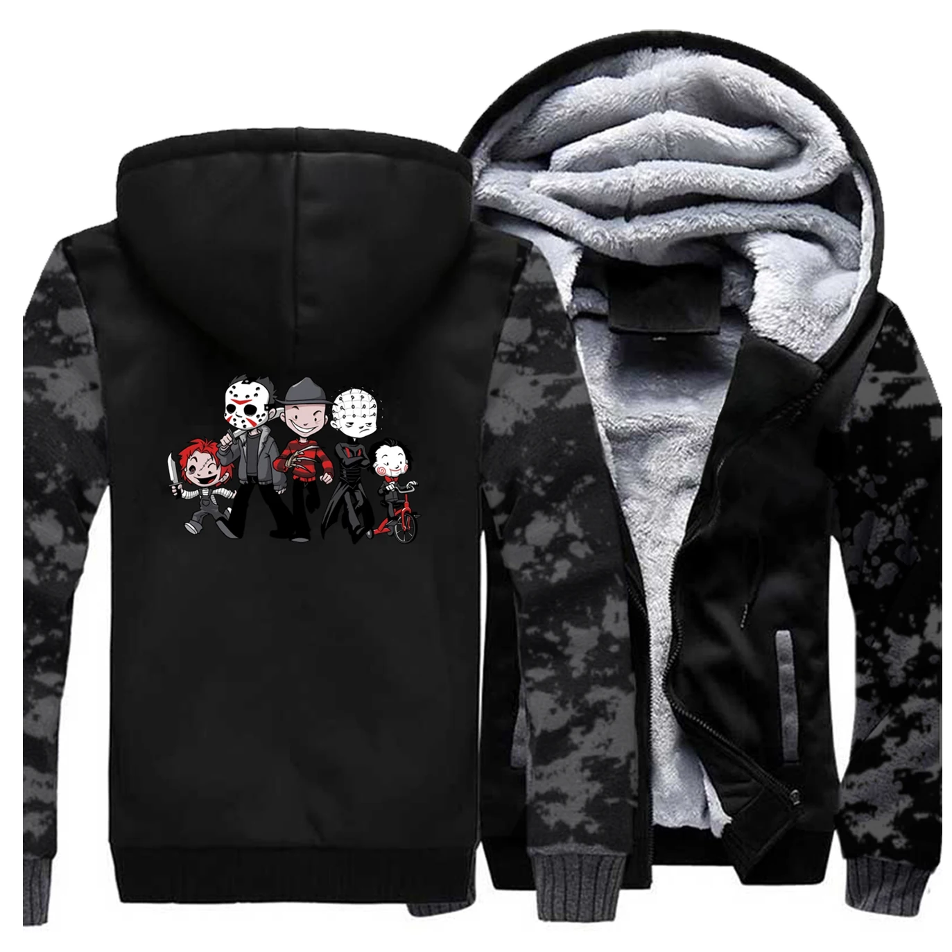 Мужская толстовка с капюшоном в стиле фильма ужасов Джейсона клоуна на Хэллоуин