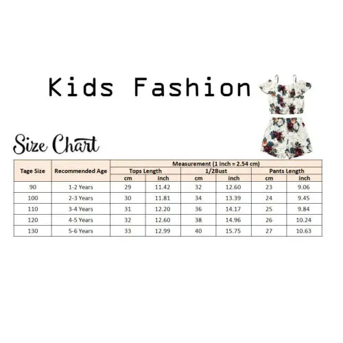 Summer 2-6Years 2PCS Toddler Kids Girls Summer Clothes Flower Ruffle Tops Shorts Pants Outfits