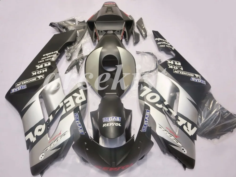 Топ литья под давлением ABS полный обтекатель комплект Подходит для Honda CBR1000RR 04 05 2004 2005 Обтекатели набор на заказ черный яркий