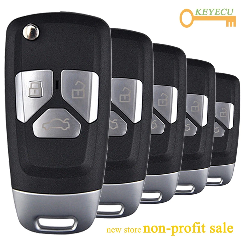 KEYECU 5 шт./лот, KEYDIY NB серии NB26-3 многофункциональный универсальный ключ дистанционного управления-3 кнопки-для KD900 KD900+ URG200