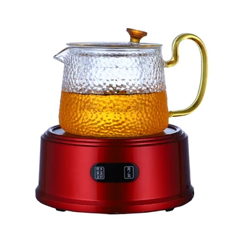 

550ml Hammer stripe pot Glass cup teapot single pot Kungfu bubble teapot tea high temperature filter flower teapot tea set