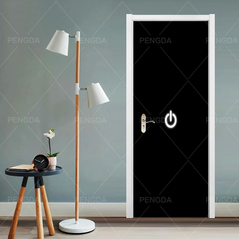 3D дверь стикер DIY печать искусство картина домашний декор переключатель кнопочные наклейки самоклеющиеся обои водонепроницаемый для ремонта спальни