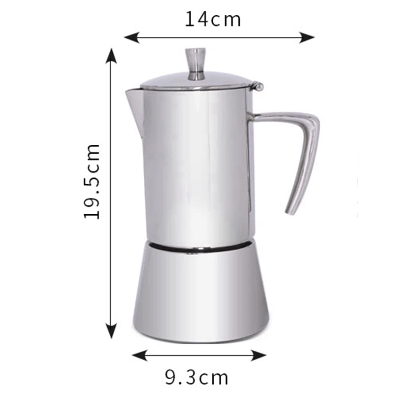ABSS-4 чашки из нержавеющей стали кофейник Moka Кофеварка чайник Moka плита Инструмент фильтр Перколятор кофейник инструмент Перколятор