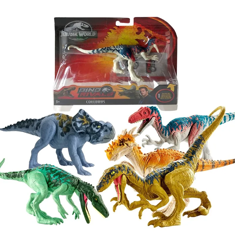 16-20 см оригинальные игрушки Мир Юрского периода атака пакет Velociraptor Трицератопс Дракон ПВХ фигурка модель куклы игрушки для детей - Цвет: FPF11-5pcs
