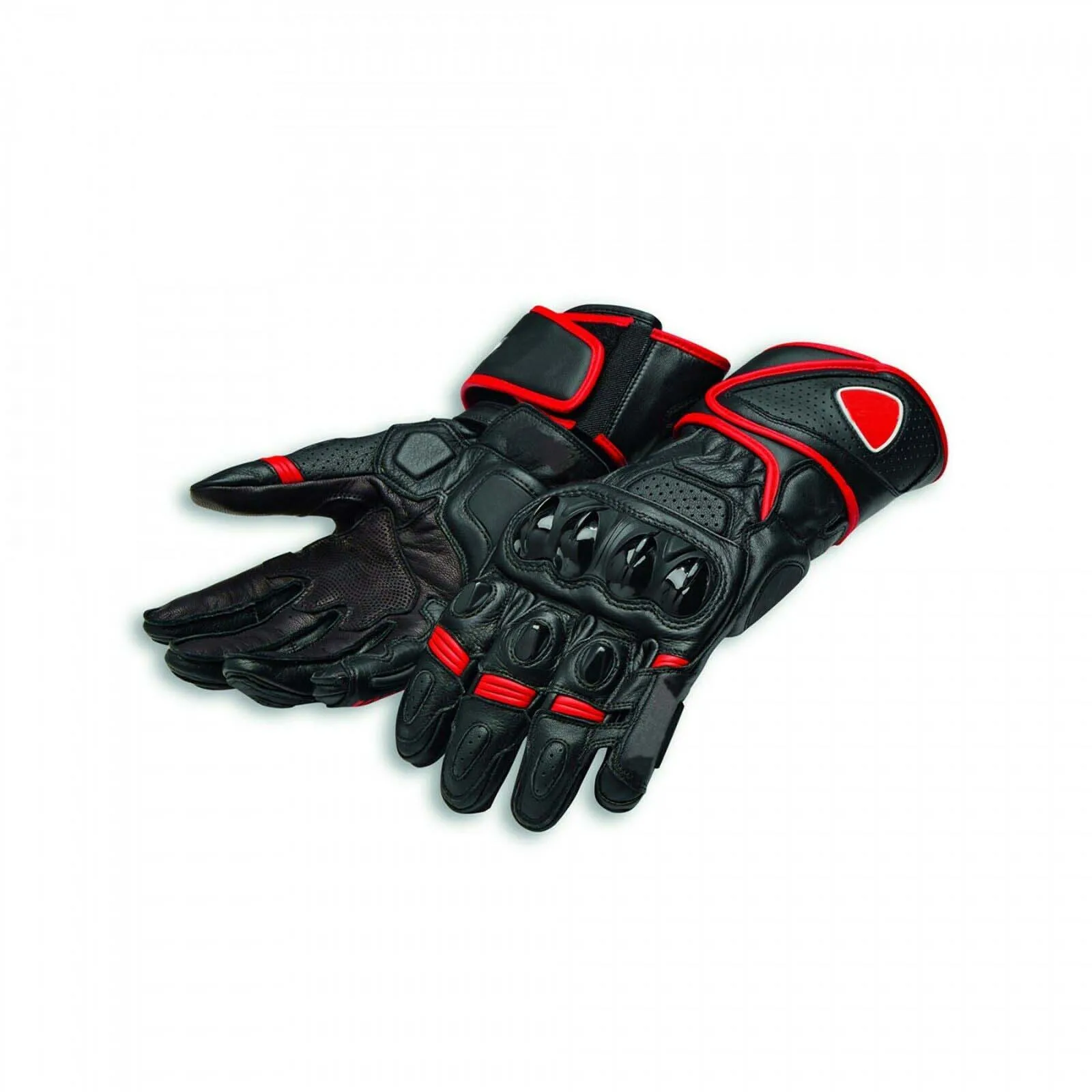 Кожаные скоростные воздушные перчатки C1, перчатки для мотогонок, Мотоциклетные Перчатки Для Ducati, мотоциклетные черные/красные перчатки - Цвет: Черный