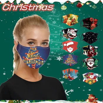 

1pc Christmas Snow man маска для лица с принтом Masks Dustproof Washable Reuse Masque for Protection Mask Mascarilla