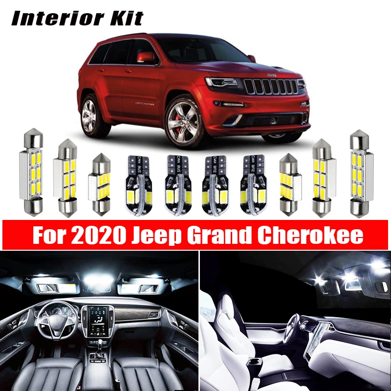 13x Canbus безошибочный светодиодный комплект для внутреннего освещения 2020 Jeep Grand