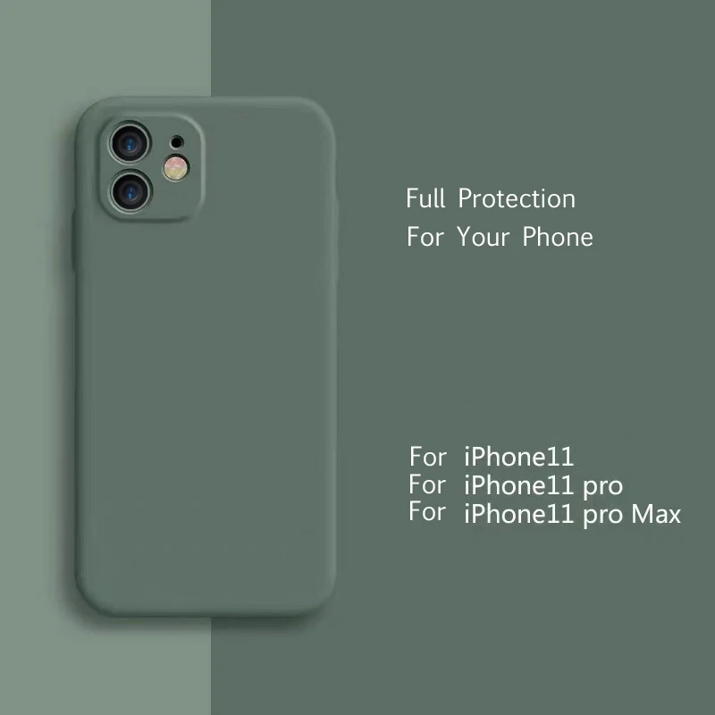 Жидкий силиконовый чехол для iPhone 11 Pro Max с полной защитой камеры чехол|Бамперы| |