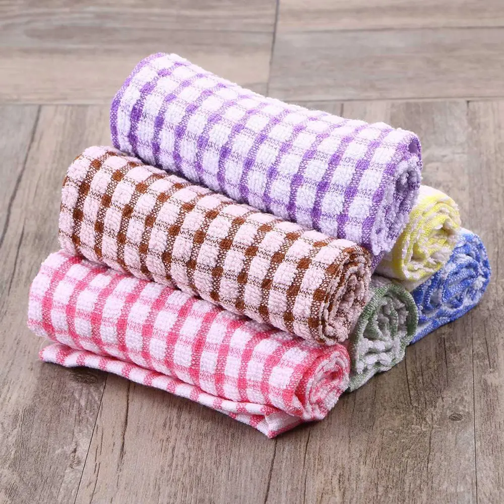 

1Pieces/Set Cotton Table Napkins Home Kitchen Waffle Pattern Tea Absorbent Dish Cleaning Towels Large Cleaning Check Wash Cloths
