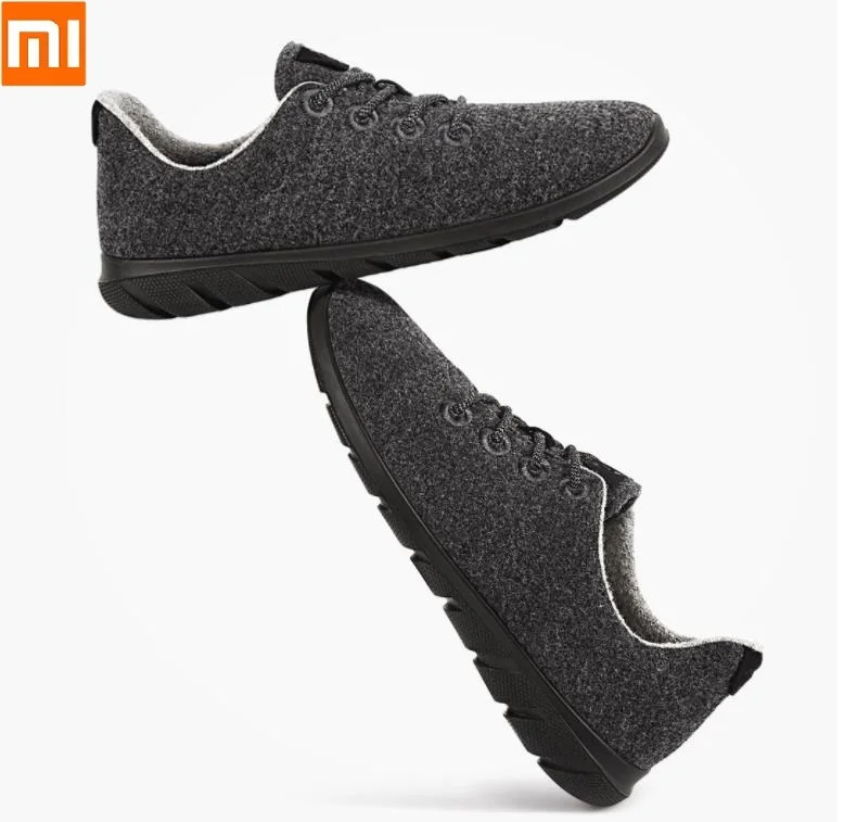 Xiaomi Мужская цельная Удобная шерстяная обувь легкие ударные Нескользящие теплые спортивные кроссовки для отдыха