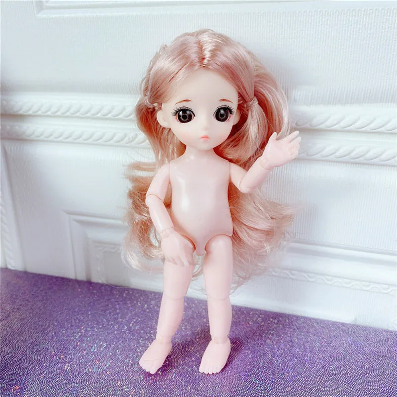 16 см BJD куклы 13 совместный подвижный 1/12 куклы-принцессы игрушки макияж одеваются голый обнаженный милый ребенок кукла игрушка для детей Подарки