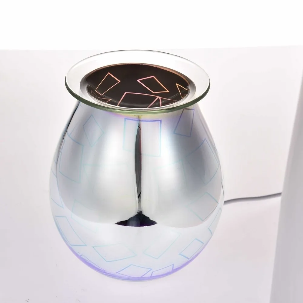 Essential Oil Diffuser Glass Wax Melt Warmer Electric Incense Wax Tart Burner Fragrance Night Light Aroma Decorative Gifts Decor