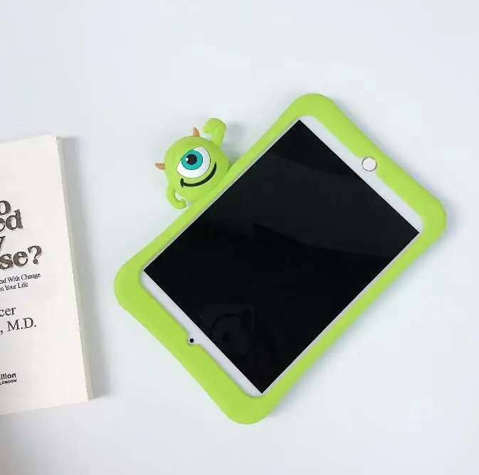 green Чехол с рисунком Cartoo для IPad 10,2, Мягкая силиконовая задняя крышка, чехол для нового IPad 10,2, чехол для планшета для IPad 7-го поколения, чехол+ ручка - Цвет: green