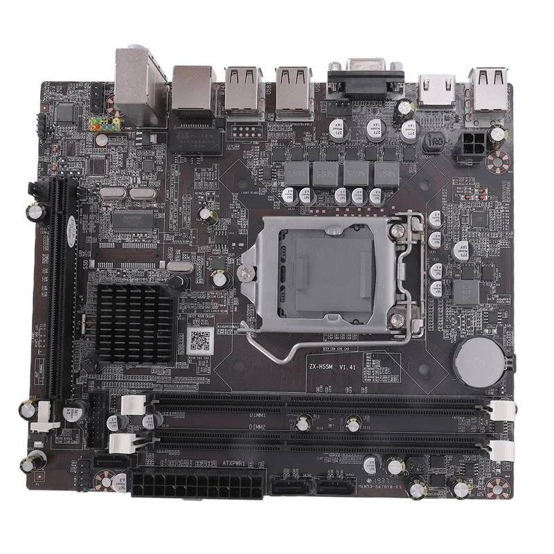 

HOT-Hongshuo Motherboard H55 LGA 1156 DDR3 RAM USB2.0 SATA2.0 MicroATX PCI Express 16X Dual Channel Support for Core I3 I5 I7 De