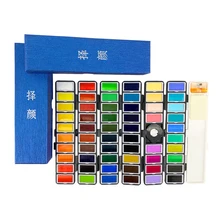 Улучшенный 18/38/58 Цвета раза Твердые акварельные краски в наборе с водой подарки, с защитной коробкой водяного Цвет для татуажа, пигмент для мануального татуажа Краски ing воды Цвет