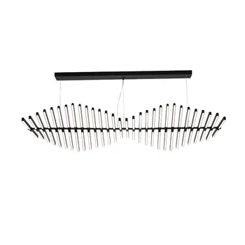 

Nordic Luxurious Simple Home Living Dining Room Led Pendant Lights 2020 New Design Strip Aluminum Acrylic Luminaire Lighting