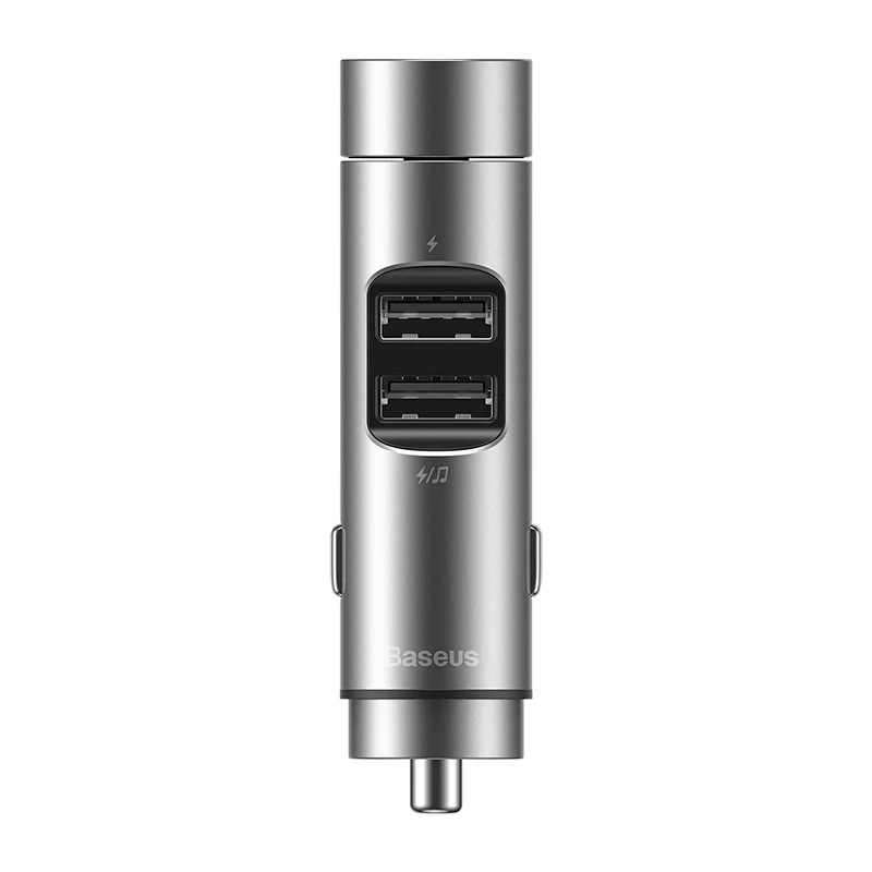 Автомобильный fm-передатчик Baseus, Bluetooth 5,0, FM радио, модулятор, автомобильный комплект, 3.1A, USB, автомобильное зарядное устройство, Handsfree, беспроводной, Aux, аудио, MP3 плеер - Название цвета: Sliver