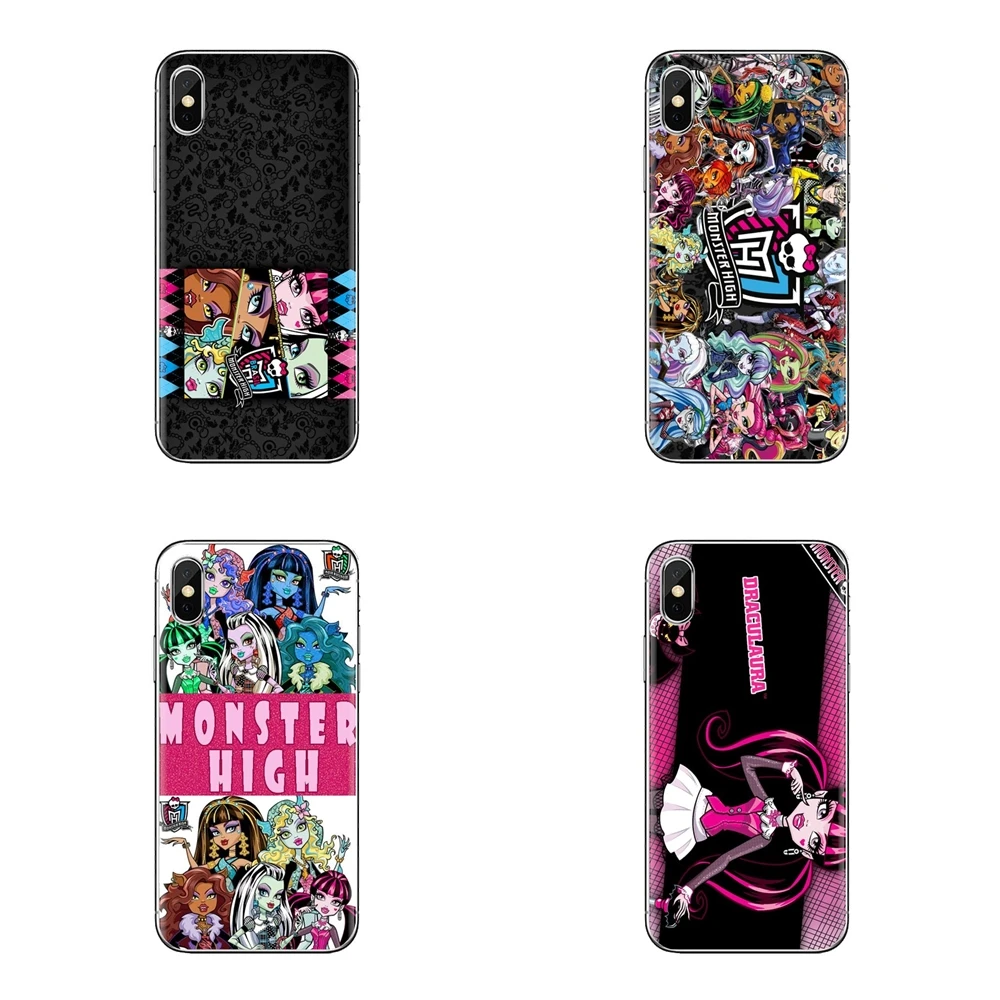 For Xiaomi Mi3 Samsung A10 A30 A40 A50 A60 A70 Galaxy S2 Note 2 Grand Core Prime Transparent TPU Cover Monsters High school Girl |