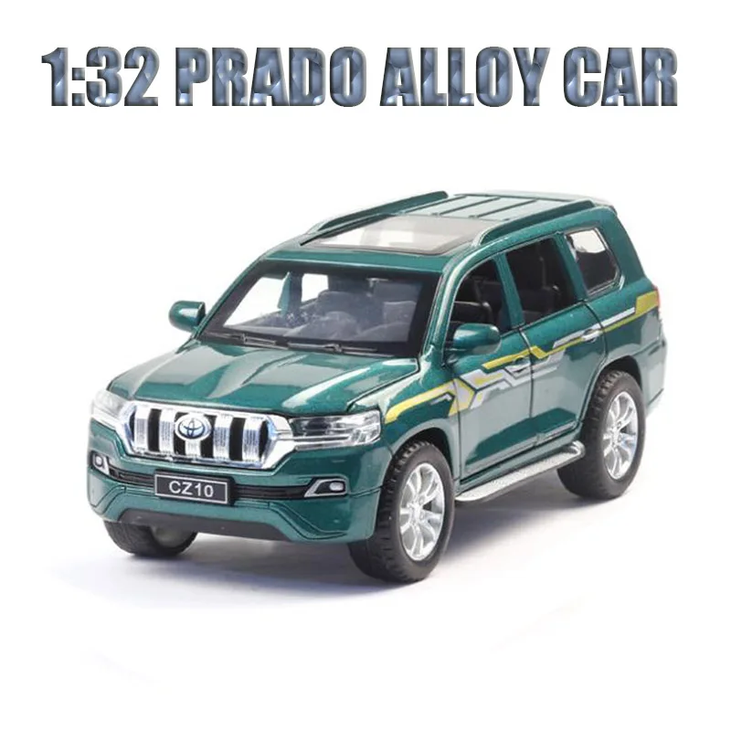 1:32 PRADO SUV Игрушечная машина металлическая игрушка Diecasts& игрушечный Транспорт модель автомобиля высокая имитация автомобиля игрушки для детей Рождественский подарок