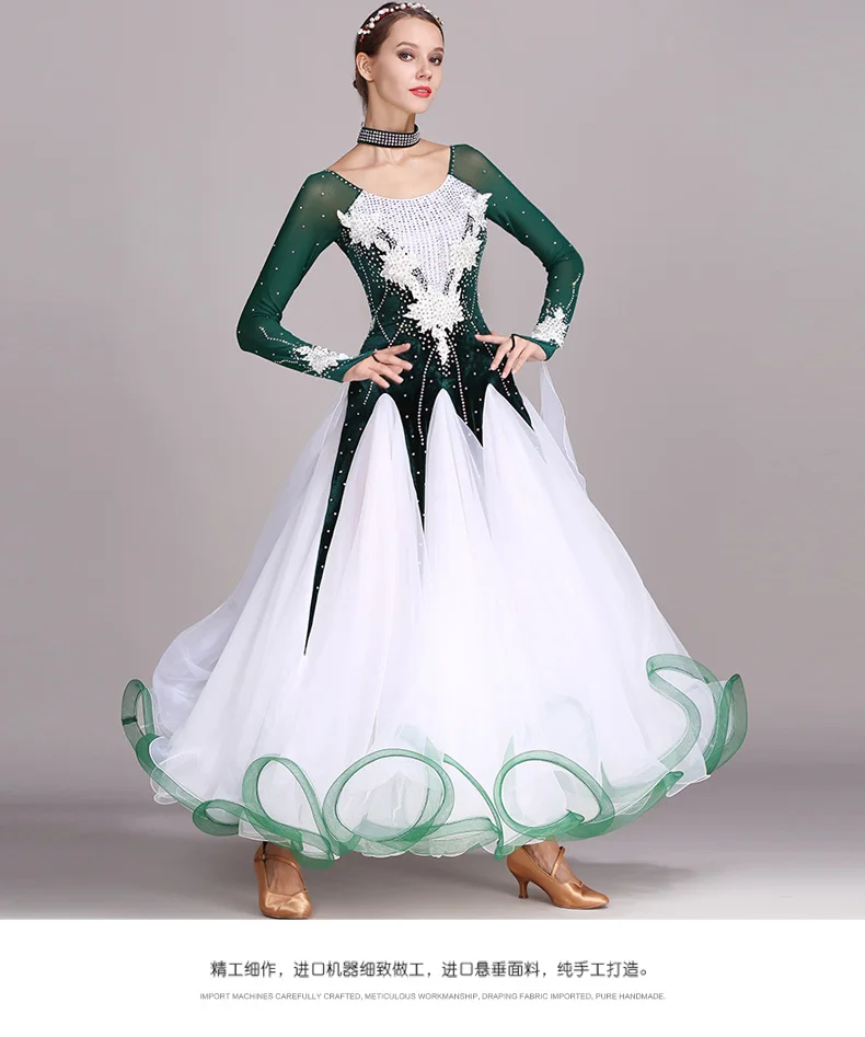 Бальных Танцы платье для латиноамериканских танцев Танцы платье из составных элементов женский алмаз украсить костюмы женские платья для