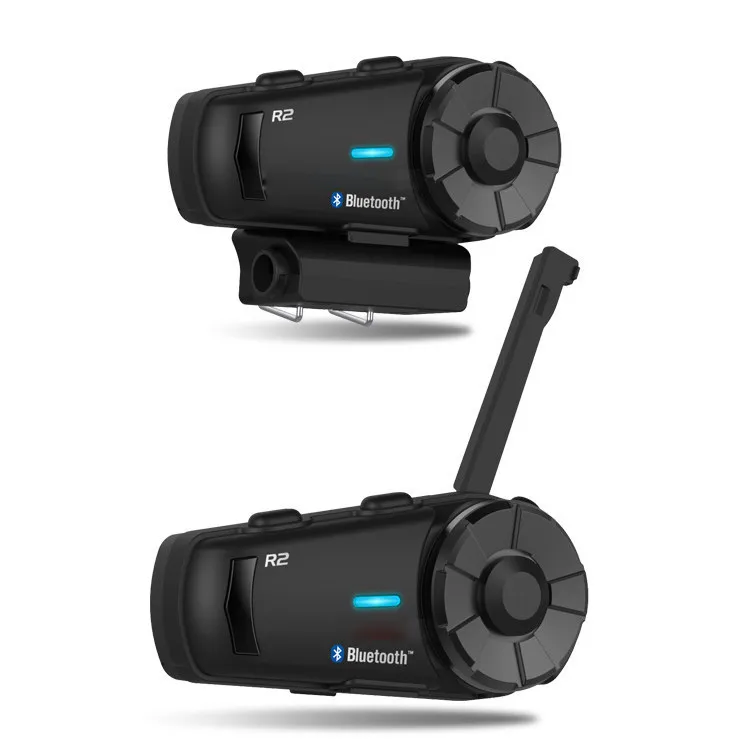 

Motorcycle helmet Bluetooth headset R2 navigation multi - person 1000 meters wireless intercom waterproof FM radio