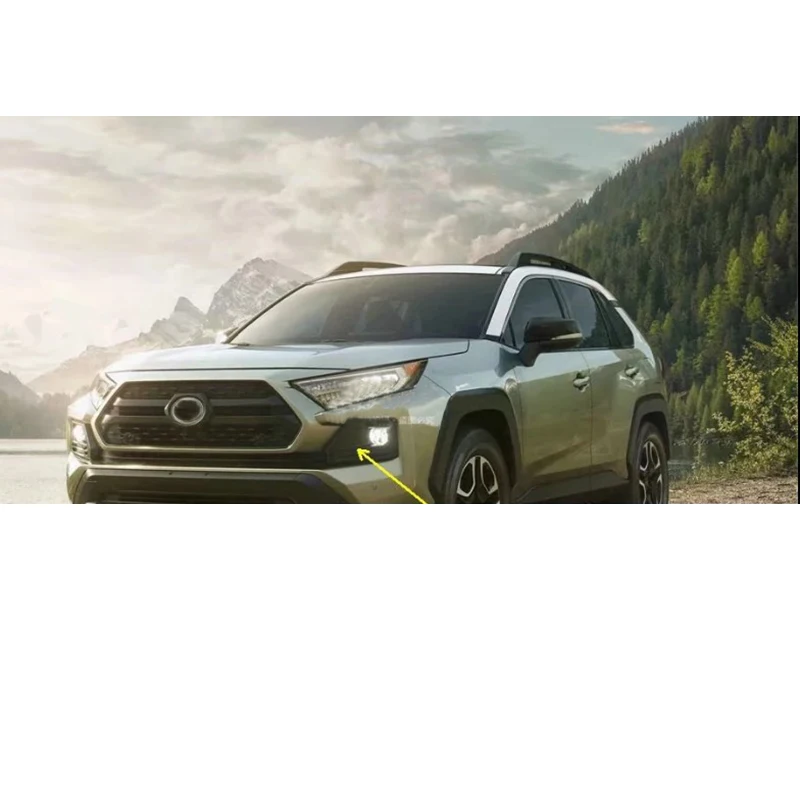 Lsrtw2017 для Toyota Rav4 Автомобильная рамка противотуманная фара накладка декоративные аксессуары для интерьера молдинги углеродное волокно