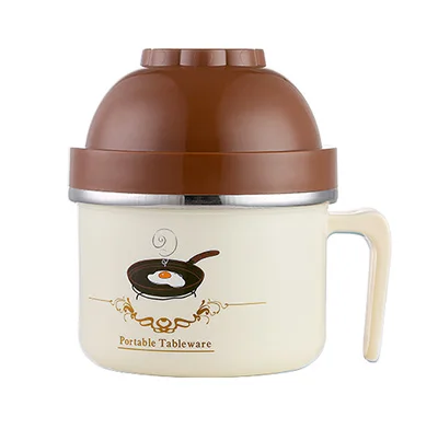 1280ml Yellow 1,3л термоконтейнер для лапши из нержавеющей стали, контейнер для лапши, Баночки, коробки для быстрого хранения продуктов с ручкой, герметичный для пикника - Color: 1280ml Yellow