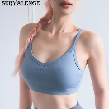 

SURYALENGE Women's Underwire Sports Underwear Breathable Perspiration Sweat Mesh Crossback Bra Active Bra