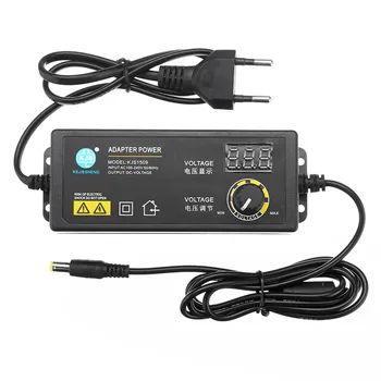 

Universal 3-24V 2.5A Power Adapter AC/DC Adapter Adjustable Voltage Adapter LED Display Switching Power Supply EU/US Plug