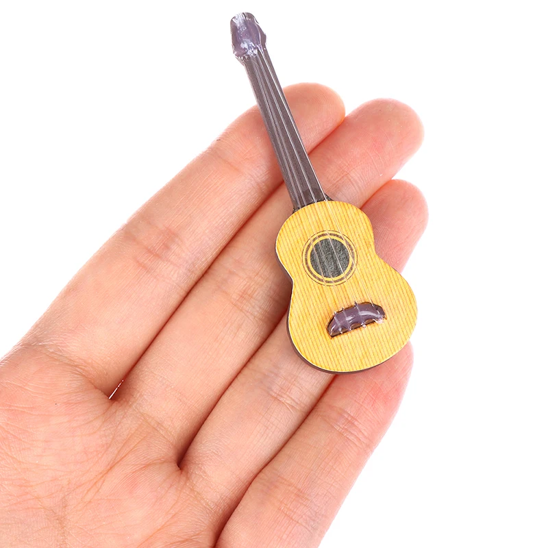7 см* 2 см мини гитара миниатюры для кукольного домика милый Сказочный Садовый Гном мох Декор террариума ремесла Музыкальные инструменты