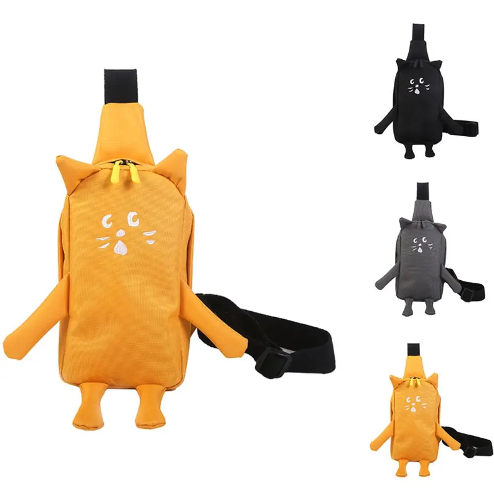 

Cute Mini Bag Women Girls Lovely Cat Expression Canvas Crossbody Shoulder Pouch Waist Bag Pack Phone Pouch Handbag