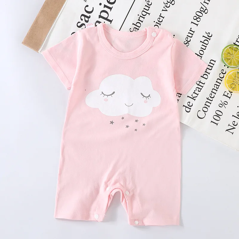 Baby Romper 2021 Summer New Toddler's Short Sleeve Cotton  Baby Clothes Newborn Boys Girls Jumpsuit&clothing3M to 18M Baby Bodysuits cheap Baby Rompers