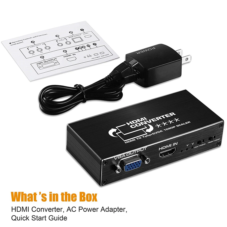 HDMI К YPbPr скейлер 1080P HDMI к компоненту RGB/5RCA или VGA скейлер конвертер с Toslink SPDIF аудио выход для ПК PS4