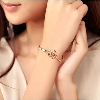 

Charm New Fashion chain typeclasp type Adjustable Crystal Double Heart Bowknot Chain & Link Bracelets Women Jewelry Gift