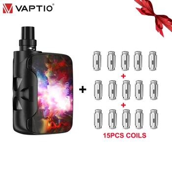 

Gift 15pcs Coils Electronic Cigarette Vape Fusion kit 1500mah All-In-One 2ml/3.8ml atomizer 50W Vape box mod vaporizer kit vapor