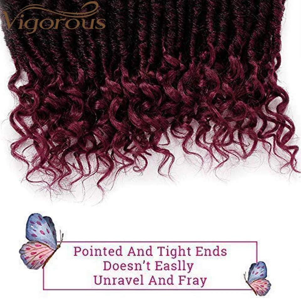 Энергичные искусственные локоны в стиле Crochet косички 16 20 дюймов мягкие натуральные синтетические волосы для наращивания 24 стойки/упаковка Goddess Dread Loc Hair