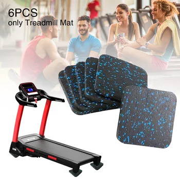 

6pcs Fitness Equipment Gym Workout Antistatic Treadmill Mat Shock Absorbing Home Sound Insulation Floor Pad Rubber Waterproof