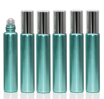 

10Ml（1/3oz）Essential Oil Bottle Empty Glass With Steel Bead Ball Aromatherapy Perfume Sample Makeup Massage Portable Refillable