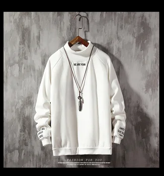 

2019 Winter High Quality Warm Woolen Lining Men Stand Collar Sweatshirts For Men 2 Colors Size S to 2XL J9540-3156-E