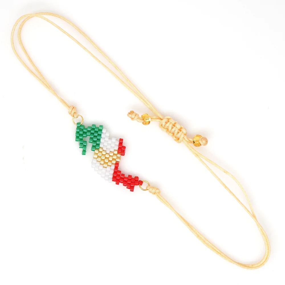 Go2boho мексиканский браслет MIYUKI браслеты для женщин Мексиканский узор Национальный флаг Pulseras Mujer Moda ювелирные изделия нарукавная повязка аксессуары